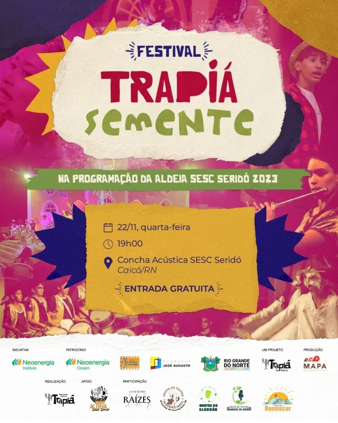 Banner do Projeto Festival Trapiá Semente.
